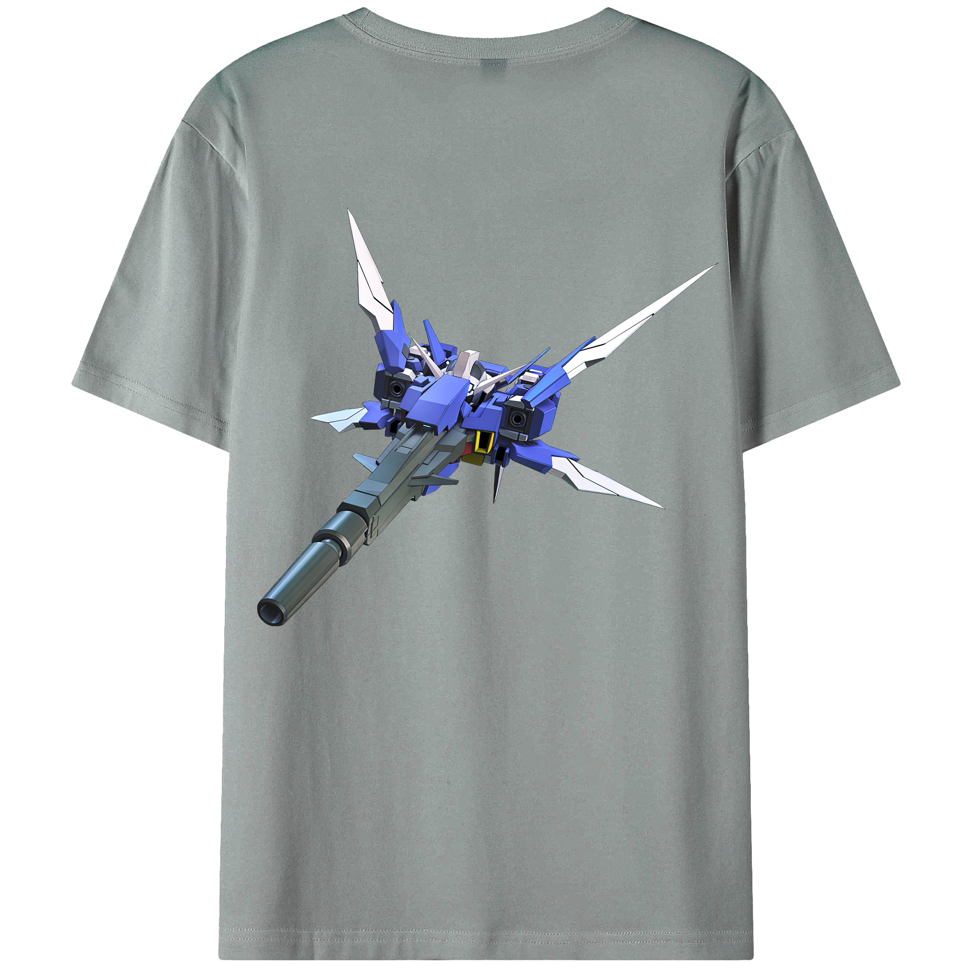 （画像用） 機動戦士ガンダム Mobile Suit Gundam 綿100％ メンズ半袖Tシャツ（バックプリント） 通気性